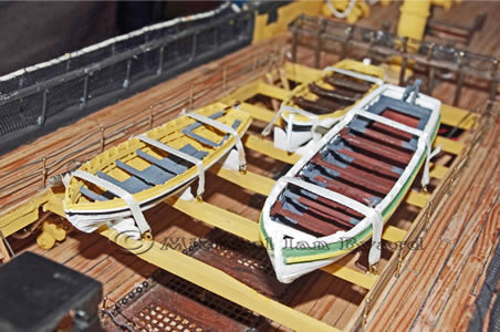 Victory's Boats on the Skid Beams